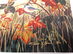 3 VTG Bird Photographs Pictures Signed, Limited Editions Quail Chickadee Nature