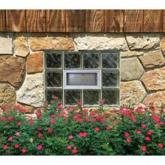 Screen Windows Ventilation Hopper Vent Glass Block Windows Removable Screen NEW
