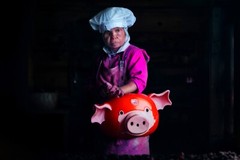 ART PHOTO Digital Collage Virtual Postcard –Pepa Pig-Cook Chef in human version