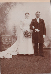 Anth. Bakels Photo on Cardboard – Wedding Couple – Zandvoort