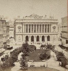 France Marseille La Bourse C1875 Vintage Stereo Album Photo Tirage Original