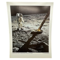 Astronaut Edwin Aldrin Jr Moonwalk NASA Lunar Module Photo 1969