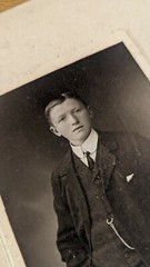 Foto Porträt Junger Mann Kind J. Stegmann ca. 1910 Rheinau Linx Freistett