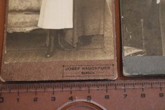 Two old CDV photos – portraits of pretty women from Bensen