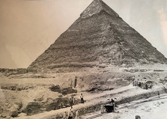 Original 1954 Photo Discovery Boat Khéops Pyramid Egypt Vintage Photo Print