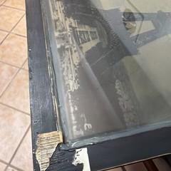 Framed Glass Print Of Aifel Tower. Originally Part Of 4 Sided Candle Holder