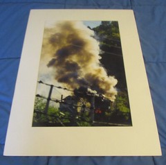 Mark Panza Digital Photo 2013 matted «House on Fire» Millvale Penns; 18″ x 24″