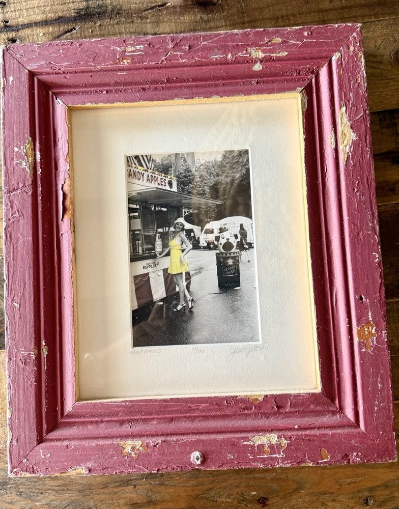 Jana Epstein art CANDY APPLES Hand Tinted Photo Signed Numbered Matted & Framed