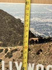 Vintage Large Photograph Hollywood Sign And Burbank 36×24
