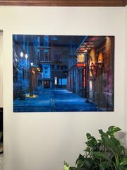 New Orleans CABILDO ALLEY blue hour 16×24 fine art acrylic print French Quarter