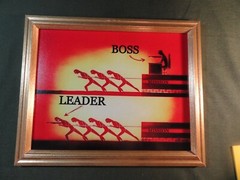 FRAMED BUSINESS MOTIVATION BOSS/LEADER PRINT PHOTO IN GOLD FRAME 13″X16″