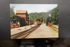 Photo View Station Resin Steam Locomotive 99 Narrow Gauge Color 1996 Picture Building House