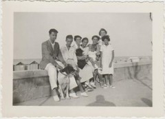 9234. Photograph era group people dog dog – Senigallia August 1, 1934 – 9×7