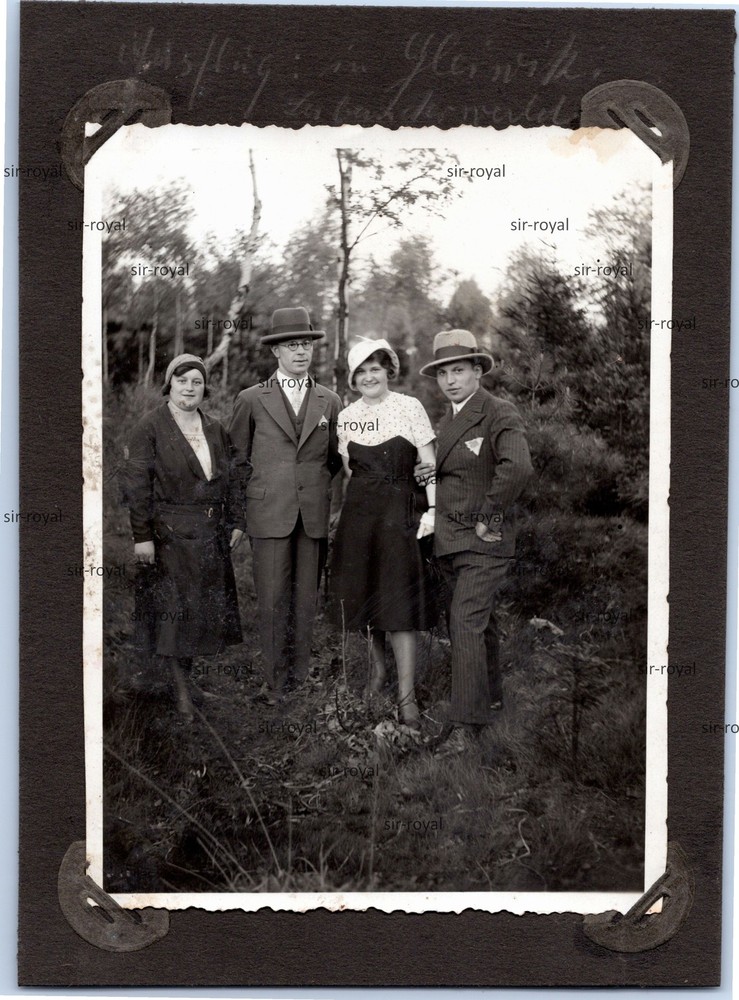 Gliwice 1930s – Family on Trip – Silesia Poland Gliwice – Photo 11x15cm
