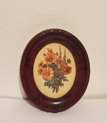 Vintage Mid Century Floral Wall Decor Set Dark Academia Moody Botanical