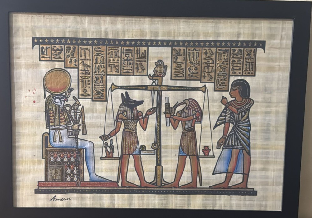 Egyptian Papyrus Art Painting Handmade Ancient Style Wall Decor Original Papyrus