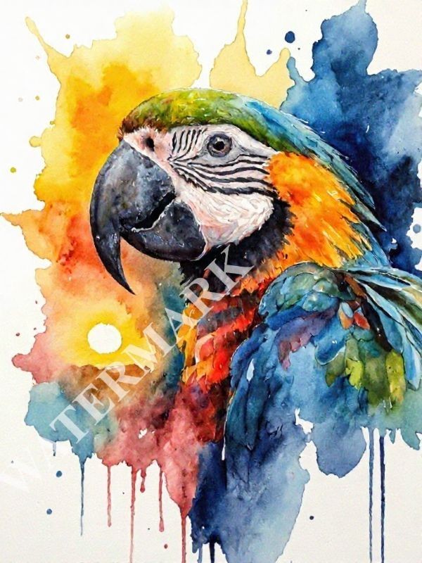 4 Digital Images Macaw Parrot Large Bird Picture Wallpaper Desktop Wall Art B49