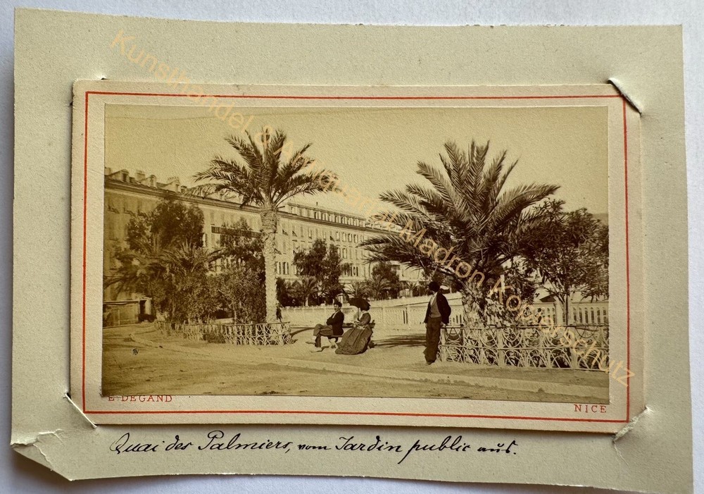 orig. CDV Photo France Nice Photo Degand Vintage Print Tirage Album Circa 1870