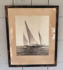 Original NORMAN FORTIER Black & White SAILBOAT PHOTO, Yacht – Signed, SAILING
