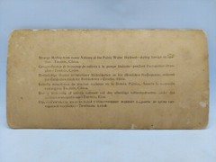 Stereo Foto Tientsin China, Strange Medley from many Nations at Wayer Hydrant