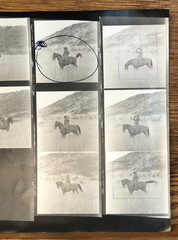 NEWLY FOUND! Hendrickson PHOTO Contact Sheet Proof & Negatives COWBOY ON HORSE