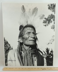 SURVIVORS of LITTLE BIGHORN Signed 16×20″ Photographs by Bill Groethe 1948 Set
