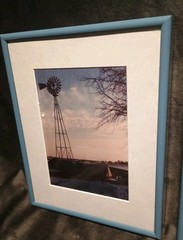 2 Windmill Landscape Photography Framed Sunrise & Sunset Rural/Farm/Country 8×10