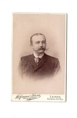 CDV photo portrait of a man with dedication-Leipzig 1893