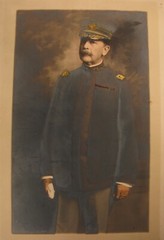 VINTAGE HORACE STEVENSON LEAVENWORTH KANSAS HAND COLORED PHOTOGRAPH ARMY CAPTAIN