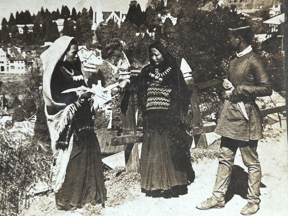 India Darjeeling Women Nepal 1903 Photo Stereo Vintage