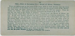 Stereo Photo Jerusalem Israel, View from Mount of Olives, Palestine – 10770037