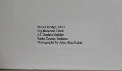 Mecca Bridge Fine Art Architectural Photography 5”x7” Matted John A Kuhn Indiana