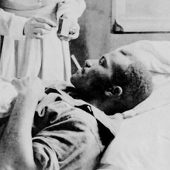 WWI African American Soldier Receives Aid from Red Cross Nurse Enhanced Photo