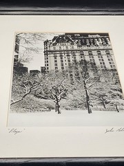 Vintage «Plaza» Hotel New York City Winter Photograph. Signed