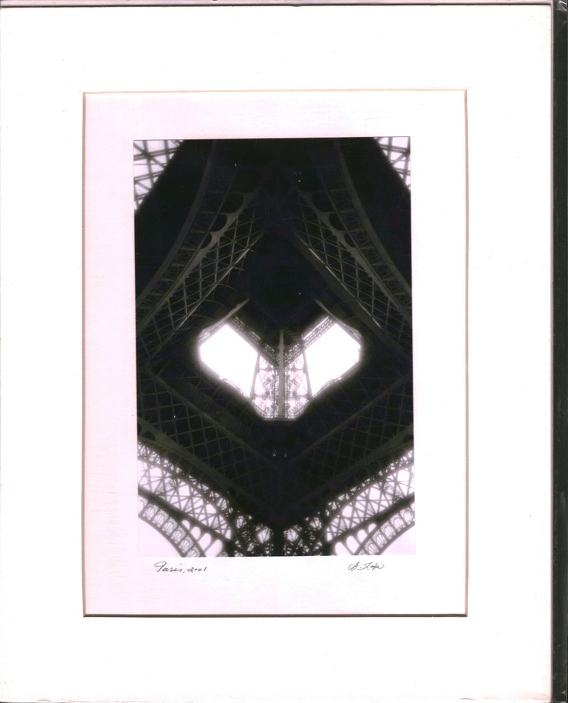 Circa 2001 Mounted Photograph Eiffel Tower Paris France 4×6″ on 8×10″ Mat