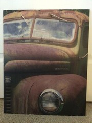 Original Photograph Vintage Truck Photographer Mark Hampshire On Wood Arizona