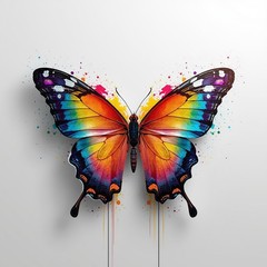 Colorful Butterfly Wall Art Digital Download | Abstract Butterfly Printable | HD