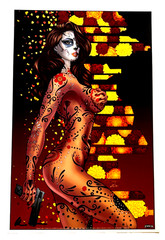 LA MUERTA EXCLUSIVE SIGNED COFFIN CUSTOM LIMITED EDITION ART PRINT COA NM+