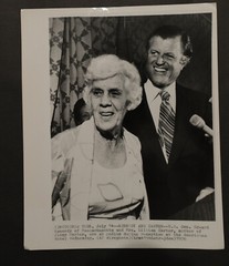 Mrs Lillian Carter & Edward Kennedy at Americas Hotel Photograph 8×10, b/w 1976