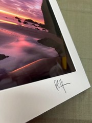 Signed Photography 11 x 14 Matted Unframed, Brilliant Full Color Seashore