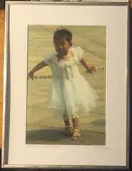 Sheila Lenga Framed Picture 12×16.5 “ Girl In Tiananmen Square Beijing, China