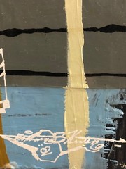 VERY COOL LARGE MIXED MEDIA PAINTING BY AARON KRATEN ON WOOD SIGNED HEAVY