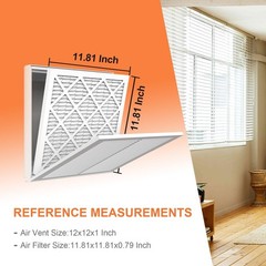 12x12x1 Air Filter 4 Pack MERV 11 AC Furnace Pleated Air Filters for Home Off…
