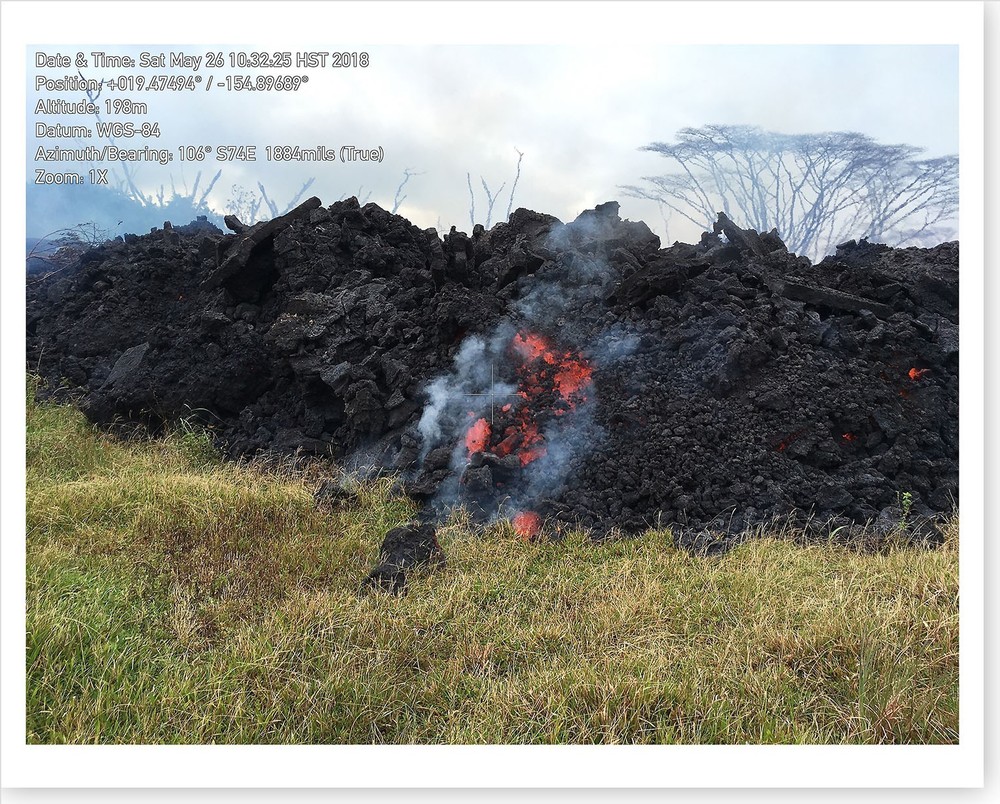 Kilauea Volcano ‘a‘ā Lava Flow Leilani Estates 2018 Silver Halide Photo