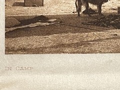 Edward S. Curtis “In Camp” c1908 Original Photogravure on Japanese Tissue 7×5