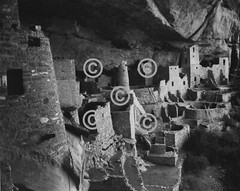 Book Plate Ansel Adams B/W 7.5 x 9.25″ Cliff Palace Ruin, Mesa Verde CO 1942