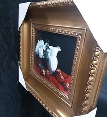 New «Apples On Red» 11″ x 14″ Framed Photo Art Living Room