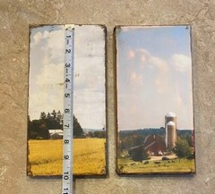 Original Art Photography on Canvas Country Life Country Side Landscapes set of 3
