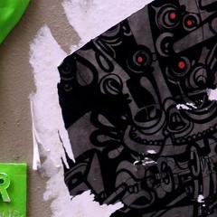 Paris Street Art Green Ear, Lithography Print on Board, Photograph 16″ x 20″