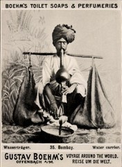 Photo Mumbai Bombay India, Water Carrier, Advertising Boehm’s Toilet Soaps – 11088852